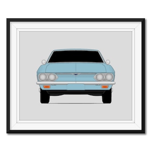Chevy Corvair (1965-1969) Inspired Car Poster Print Wall Art Decor CX1 (Unframed)