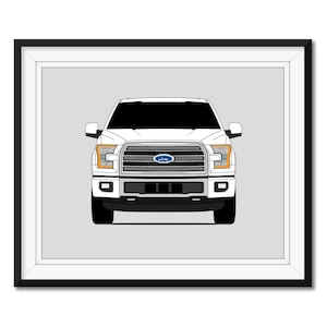 Ford F-150 Limited (2015-2017) 13th Generation Inspired Car Poster Print Wall Art Decor CX1 (Unframed)