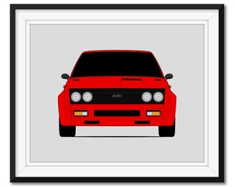 Fiat 131 Abarth (1976-1978) Bilposter Väggdekor CX1 (Oramad)