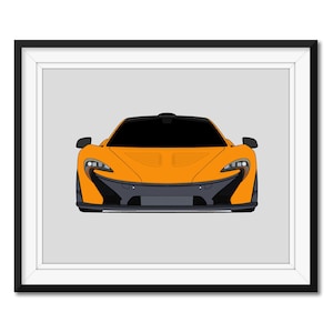 McLaren P1 Hypercar (2013-2015) Inspired Car Poster Print Wall Art Decor Supercar CX1 (Unframed)