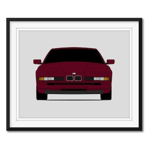 BMW 8 Series (840Ci, 850i, 850Ci, 850CSi) E31 (1990-1999) Inspired Car Poster Print Wall Art Decor CX1 (Unframed)
