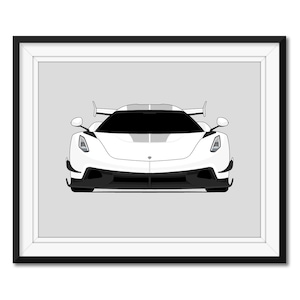 Koenigsegg Jesko (2021-Present) Inspired Car Poster Print Wall Art Decor CX1 (Unframed)