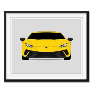 Lamborghini Huracan Performante LP 640-4 (2017-2019) Inspired Poster Print Wall Art Decor CX1 (Unframed)
