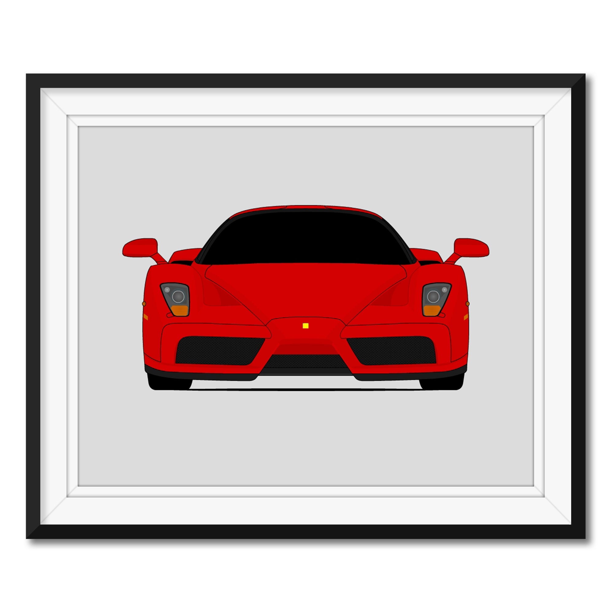 Ferrari Enzo Supercar (2002-2004) Inspired Car Poster Print Wall Art Decor CX1 (Unframed)