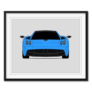Pagani Huayra (2011-2018) Inspired Car Poster Print Wall Art Decor CX1 (Unframed)