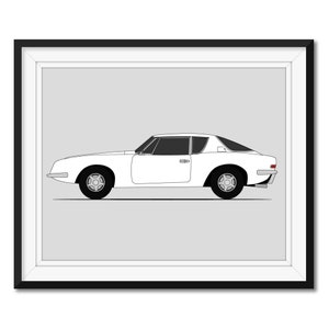Studebaker Avanti (1963-1964) (Side Profile) Inspired Car Poster Print Wall Art Decor Raymond Loewy Designed Car CX1 (Unframed)