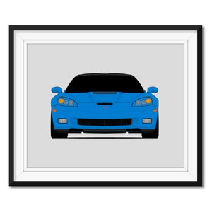 Chevy Corvette ZR1 (2009-2013) C6 Inspired Poster Print Wall Art Decor CX1 (Unframed)
