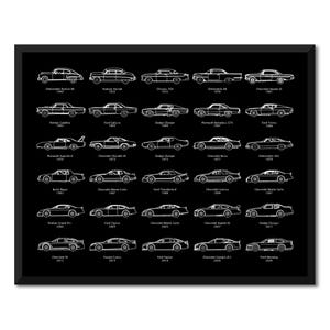 NASCAR Generations Inspired Race Car Poster Print Wall Art History Evolution BX3 (Unframed)