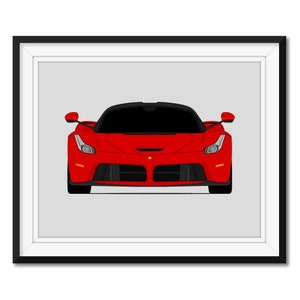 Ferrari LaFerrari (2013-2016) Inspired Car Poster Print Wall Art Decor CX1 (Unframed)
