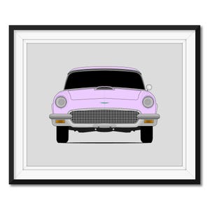 Ford Thunderbird (1955-1957) 1st Generation Inspired Car Poster Print Wall Art Decor CX1 (Unframed)