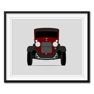 Ford Model A (1928-1931) Inspired Poster Print Wall Art Decor CX1