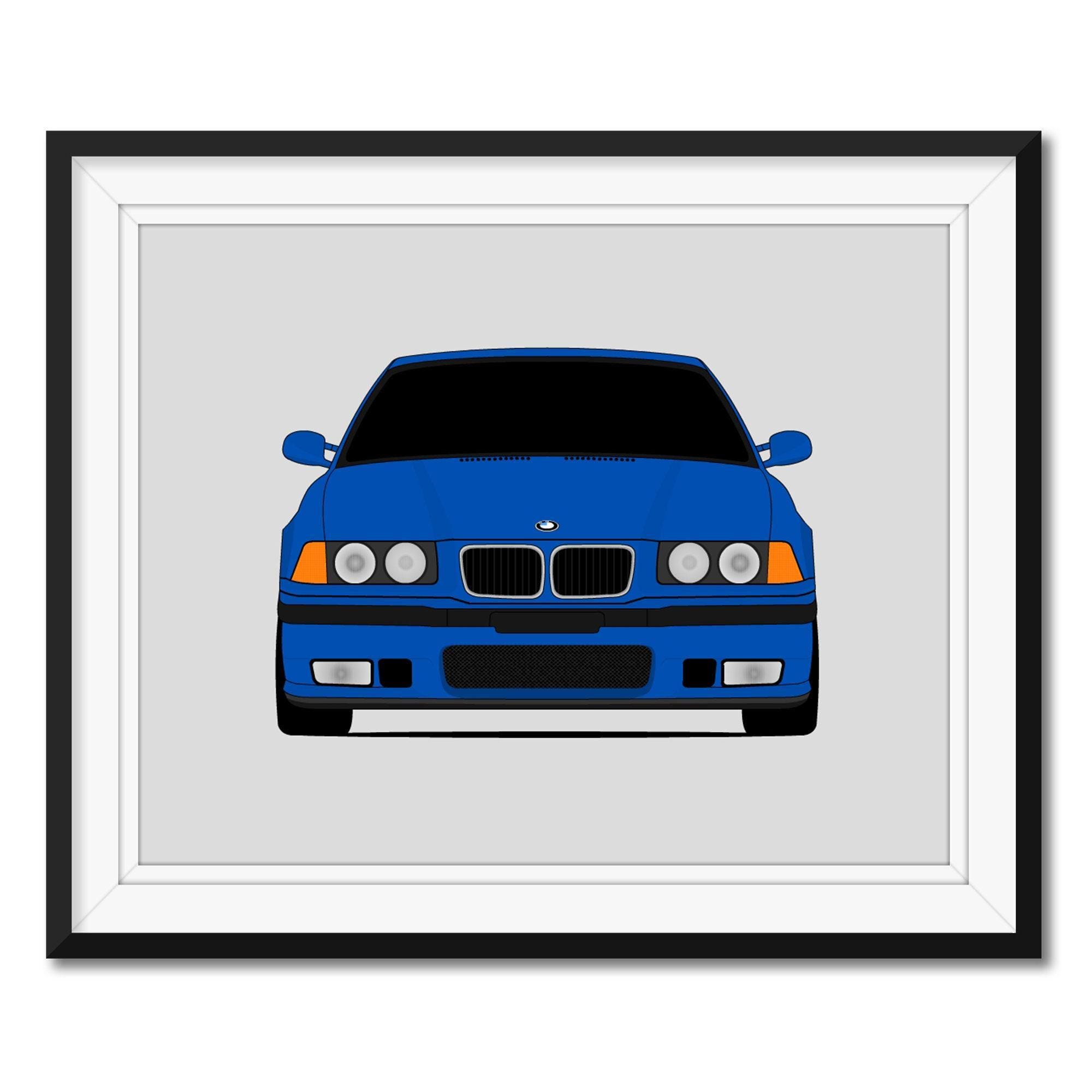 BMW M3 E36 (1995-1999) Car Poster Print Wall Art Decor BMW M Power CX1 ...