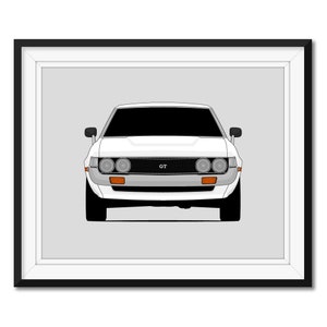 Toyota Celica GT A20, A30 (1970-1977) 1st Generation Inspired Car Poster Print Wall Art Decor CX1 (Unframed)