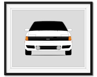 Toyota Celica T160 (1985-1989) 4th Generation Car Poster Print Wall Art Decor CX1 (Unframed)