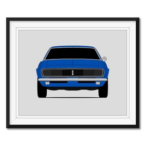 Chevy Camaro RS 1967 1st Generation Inspired Car Poster Print Wall Art Decor CX1 (Unframed)