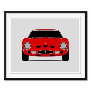 Ferrari 250 GTO (1962-1964) Inspired Car Poster Print Wall Art Decor CX1 (Unframed)