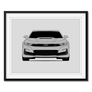 Chevy Camaro SS (2020-2023) 6th Generation Inspired Car Poster Print Wall Art Decor CX1 (Unframed)