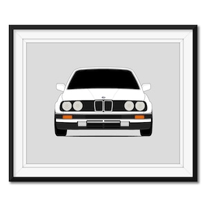 BMW 3 Series 325i E30 (1983-1991) Inspired Car Poster Print Wall Art Decor (similar to 316i 318is 320i 323i 333i) CX1 (Unframed)
