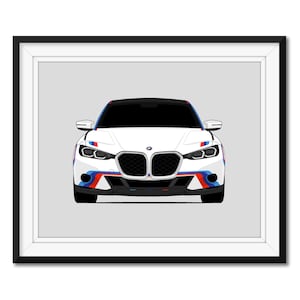 BMW 3.0 CSL (2023) Inspired Car Poster Print Wall Art Decor CX1 (Unframed)