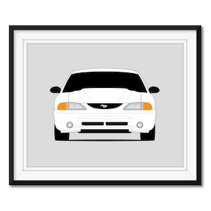 Ford Mustang SVT Cobra R 1995 Inspired Car Poster Print Wall Art Decor CX1 (Unframed)