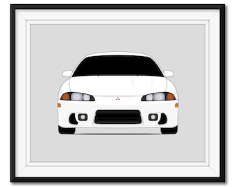 Póster decorativo de pared del Mitsubishi Eclipse DSM (1997-1999) de segunda generación (sin marco)
