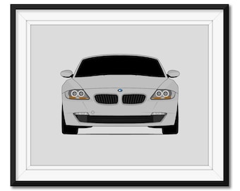 BMW Z4 (2006-2008) Facelift E85 E86 Poster Print Wall Art Decor CX1