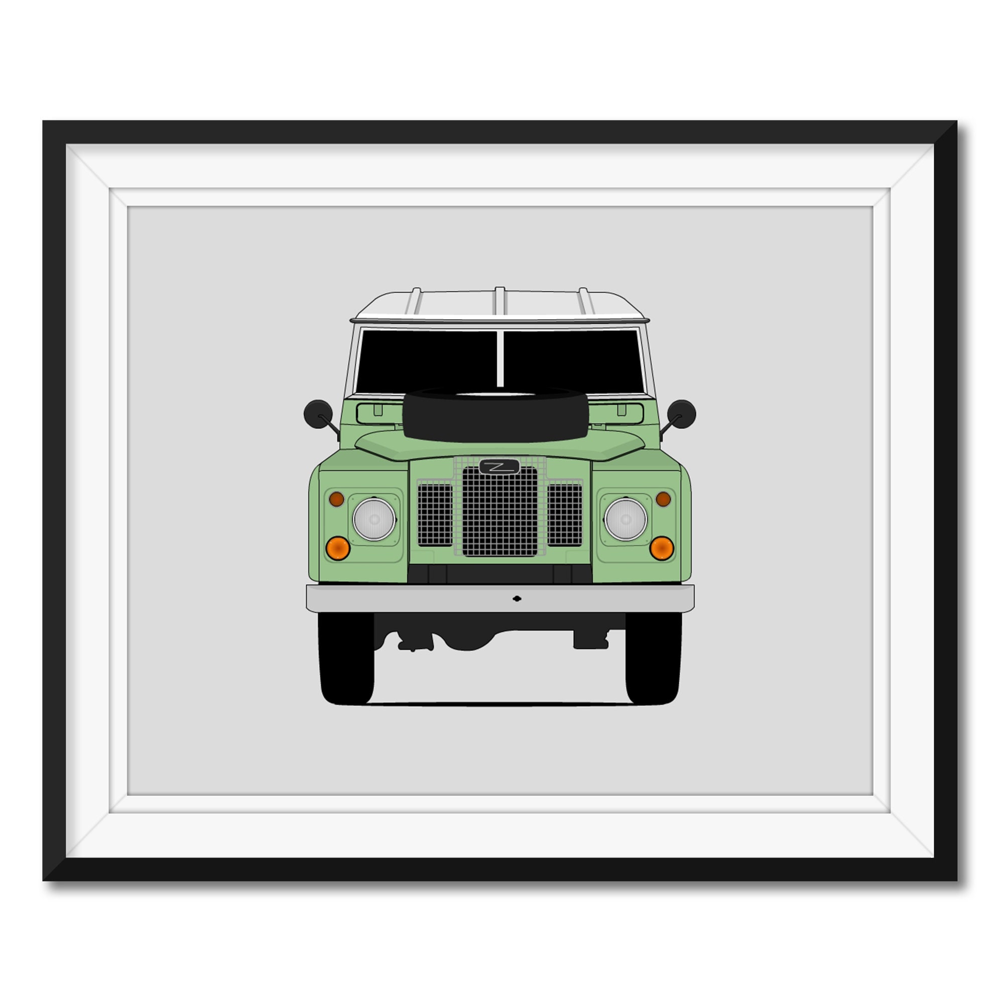 Land Rover Series IIA (1961-1971) Inspired Car Poster Print Wall Art Decor CX1 (Unframed)