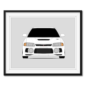 Mitsubishi Lancer Evolution IV CN9A (1996-1998) Inspired Car Poster Print Wall Art Decor Handmade EVO IV Evo 4 CX1 (Unframed)
