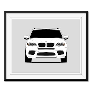 BMW X5 M E70 (X6 M E71) (2010-2013) Inspired Car Poster Print Wall Art Decor BMW M Power CX1 (Unframed)