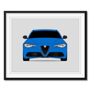 Alfa Romeo Giulia Ti Sport 952 (2016-Present) Inspired Car Poster Print Wall Art Decor CX1 (Unframed)