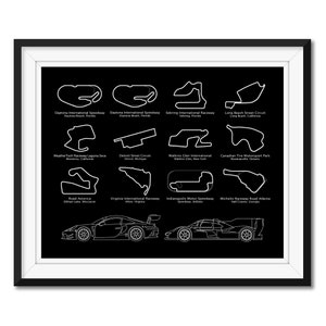 IMSA WeatherTech SportsCar Championship Race Track Circuit 2024 Poster Print Wall Art BX3 (Unframed)
