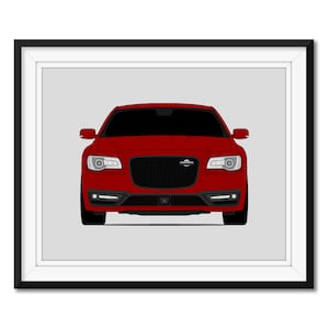 Chrysler 300C (2023-Present) 2nd Generation Facelift Inspired Car Poster Print Wall Art Decor CX1 (Unframed)