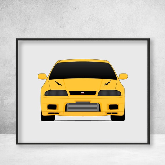 Nissan Skyline R33 Gt R Driven By Leon In The Fast And The Furious Movie Poster Print Wall Art Decor Handmade C1