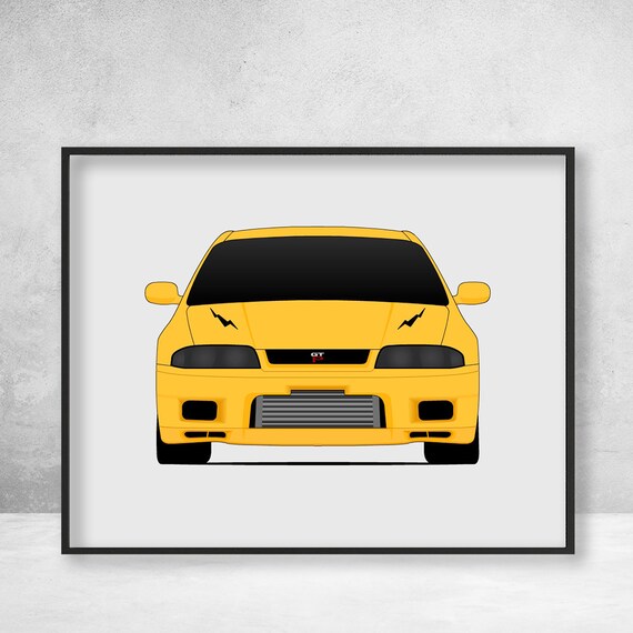 Nissan Skyline R33 Gt R Driven By Leon In The Fast And The Furious Movie Poster Print Wall Art Decor Handmade C1