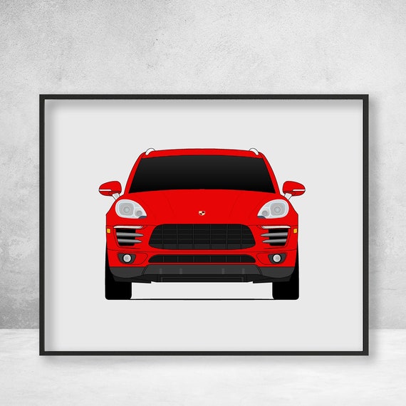 Porsche Macan Turbo S Poster / Type 95B / Macan GTS / Porsche Poster / Porsche Print / Porsche Art / Porsche Decor / Porsche C1
