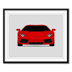 Lamborghini Aventador (2011-2016) Inspired Car Poster Print Wall Art Decor CX1 (Unframed)