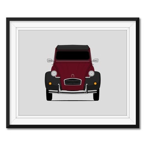Citroen 2CV (1967-1974) Inspired Car Poster Print Wall Art Decor CX1 (Unframed)