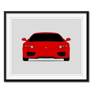 Ferrari 360 Modena (1999-2004) Inspired Poster Print Wall Art Decor CX1 (Unframed)