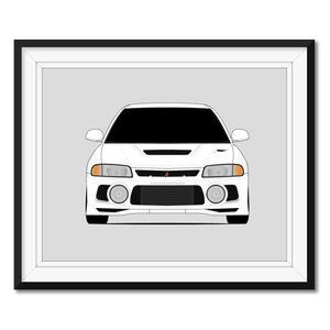 Póster de coche Mitsubishi Lancer Evolution IV CN9A (1996-1998) Impresión artística de pared Decoración hecha a mano EVO IV Evo 4 CX1 (Sin marco)