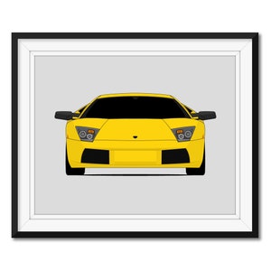 Lamborghini Murcielago (2001-2006) Inspired Car Poster Print Wall Art Decor CX1 (Unframed)