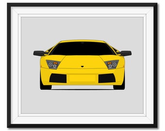 Lamborghini Murcielago Photo Art Print Poster Vintage Iconic Poster Size 16 x 20