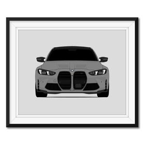 BMW M3 (2025-Present) G80 Inspired Poster Print Wall Art Decor CX1 (Unframed)