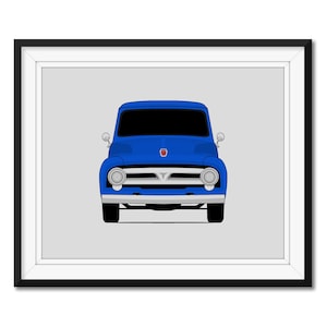 Affiche de voiture Ford F-100 (1953-1956) 2e génération, impression d'art mural CX1 (sans cadre)