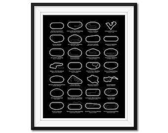 NASCAR Cup Series Race Track Circuit 2026 Car Poster Print Wall Art BX3 (Unframed)