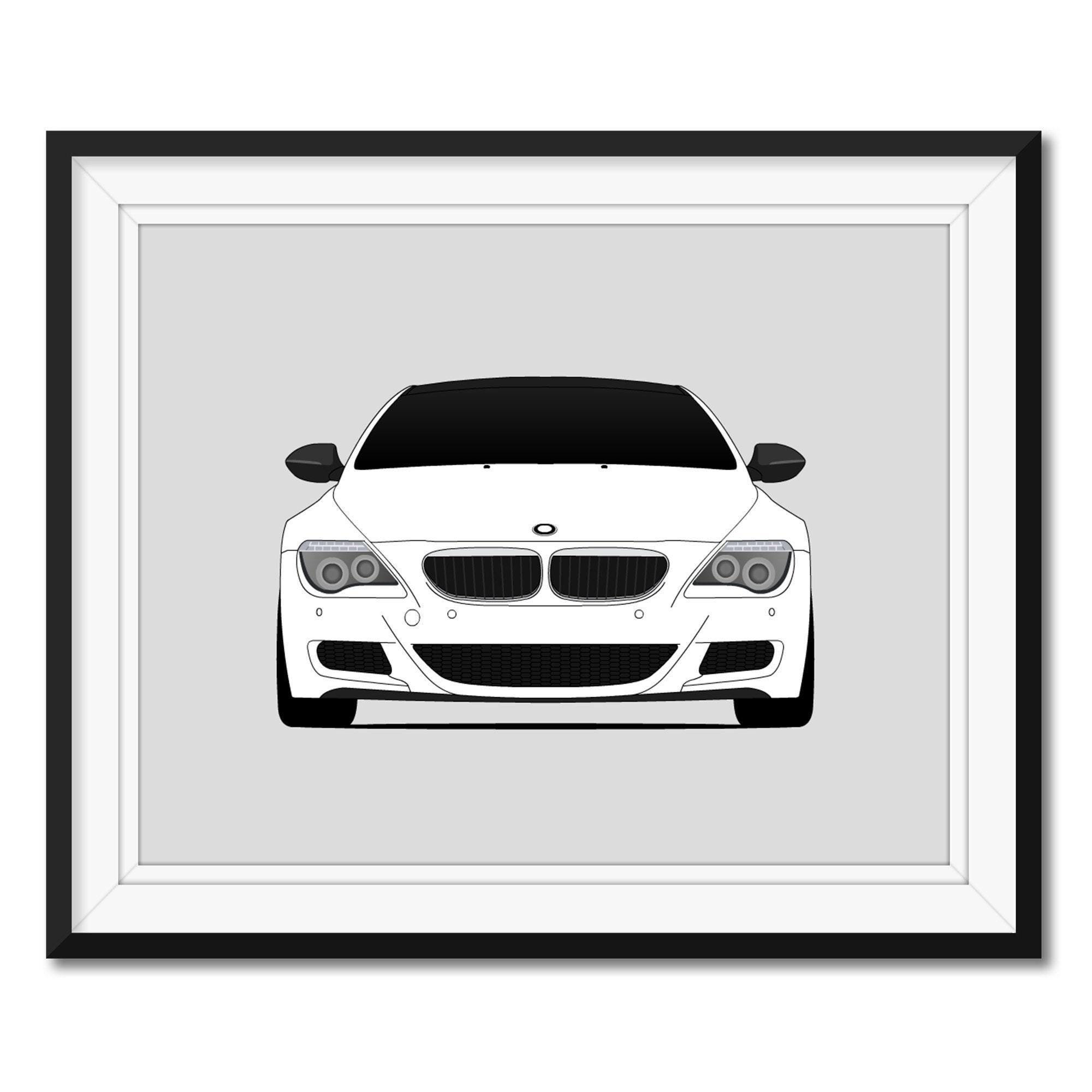 BMW M6 E63 E64 (2005-2010) カーポスタープリント ウォールアート 