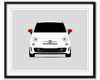 Fiat 500 Abarth (2008-2015) Bilposter Väggdekor 500c 500e 2007 Ny 500 Nuova 500 CX1 (Oramad)