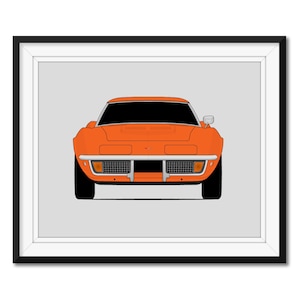 Chevy Corvette ZR1 (1970-1972) C3 Inspired Poster Print Wall Art Decor CX1 (Unframed)