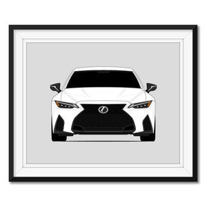 Lexus IS300 (2021-Pre) XE30 Inspired Car Poster Print Wall Art Decor CX1 (Unframed)