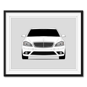 Mercedes-Benz S550 W221 (2007-2009) Inspired Car Poster Print Wall Art Decor CX1 (Unframed)