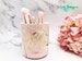 Personalised Name Pink Marble Makeup Brush Pot Holder for Dressing Tables
